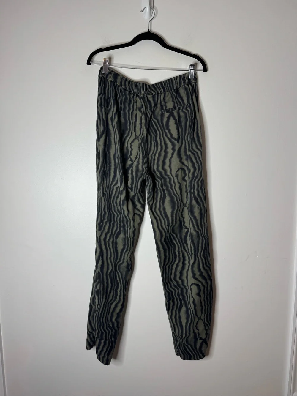 Cos Loose Trouser medium green and black abstract print